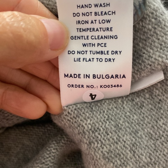 NN07 no nationality Bjorn 100% Wool Cardigan gray Italian yarn XXL - Picture 5 of 8